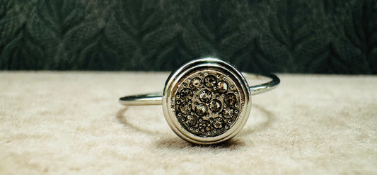 Anillo Círculo Brillante Plateado