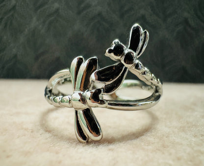 Anillo Libélula Plateado