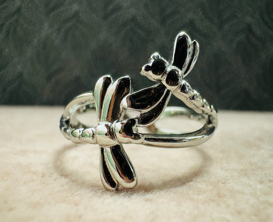 Anillo Libélula Plateado