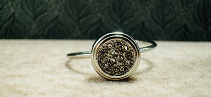 Anillo Círculo Brillante Plateado