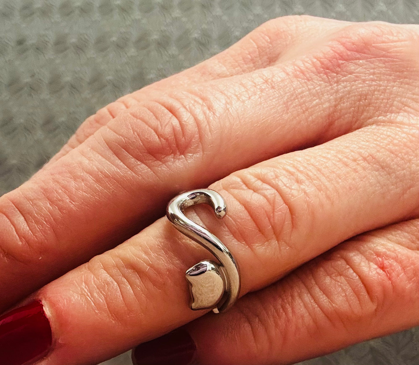 Anillo Gato Plateado
